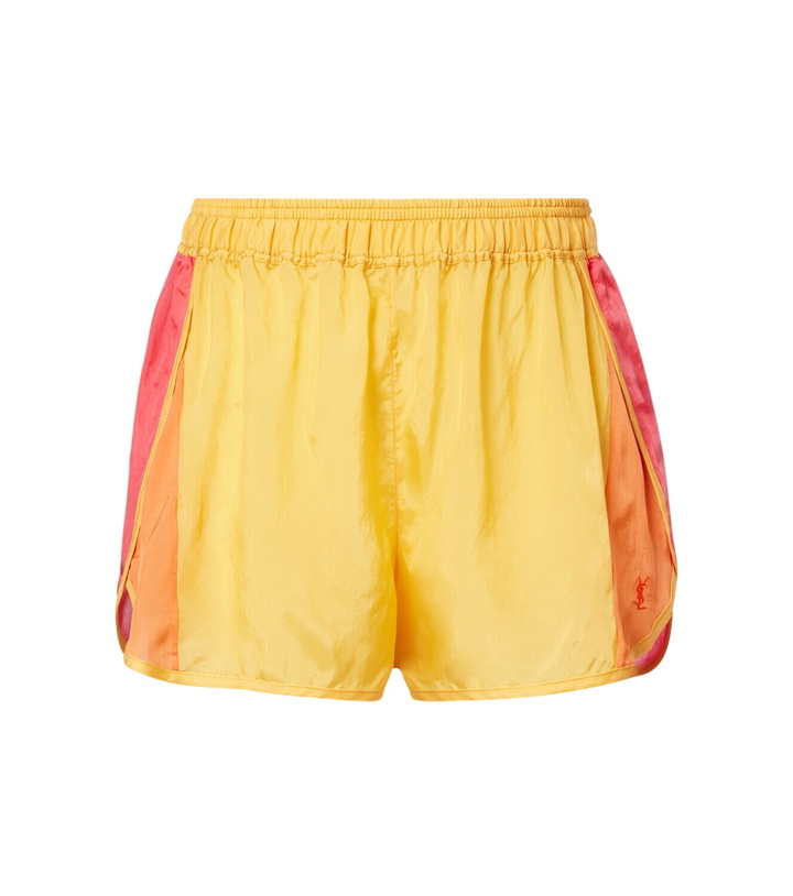Photo: Saint Laurent Colorblocked shorts