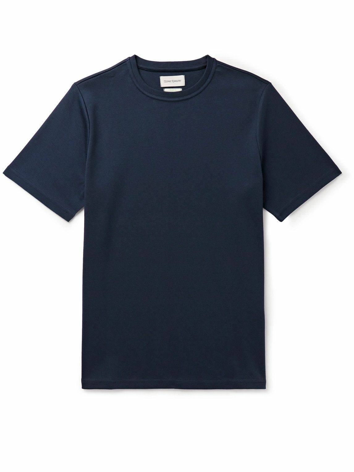 Photo: Oliver Spencer - Tavistock Organic Cotton-Jersey T-Shirt - Blue