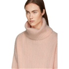 3.1 Phillip Lim Pink Mohair Cropped Turtleneck