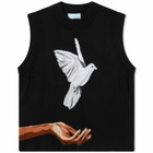3.Paradis Women's Intarsia Dove Knitted Vest in Black