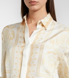 Versace Barocco silk twill shirt dress