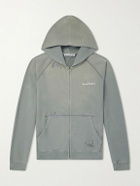 Acne Studios - Fupiter Logo-Print Embroidered Cotton-Jersey Hoodie - Gray