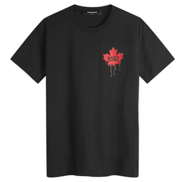 Photo: Dsquared2 Men's Maple Leaf Logo T-Shirt in Black