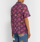 Loewe - Paula's Ibiza Camp-Collar Floral-Print Cotton-Gauze Shirt - Black