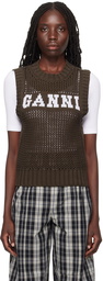 GANNI Brown Rope Vest