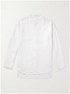 SMR Days - Camp-Collar Embroidered Striped Cotton Shirt - White