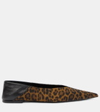 Saint Laurent Nour 05 leopard-print slippers