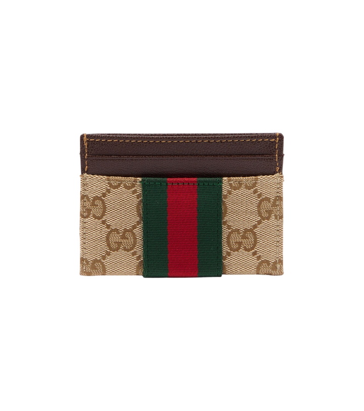 Photo: Gucci GG Canvas Web Stripe card holder
