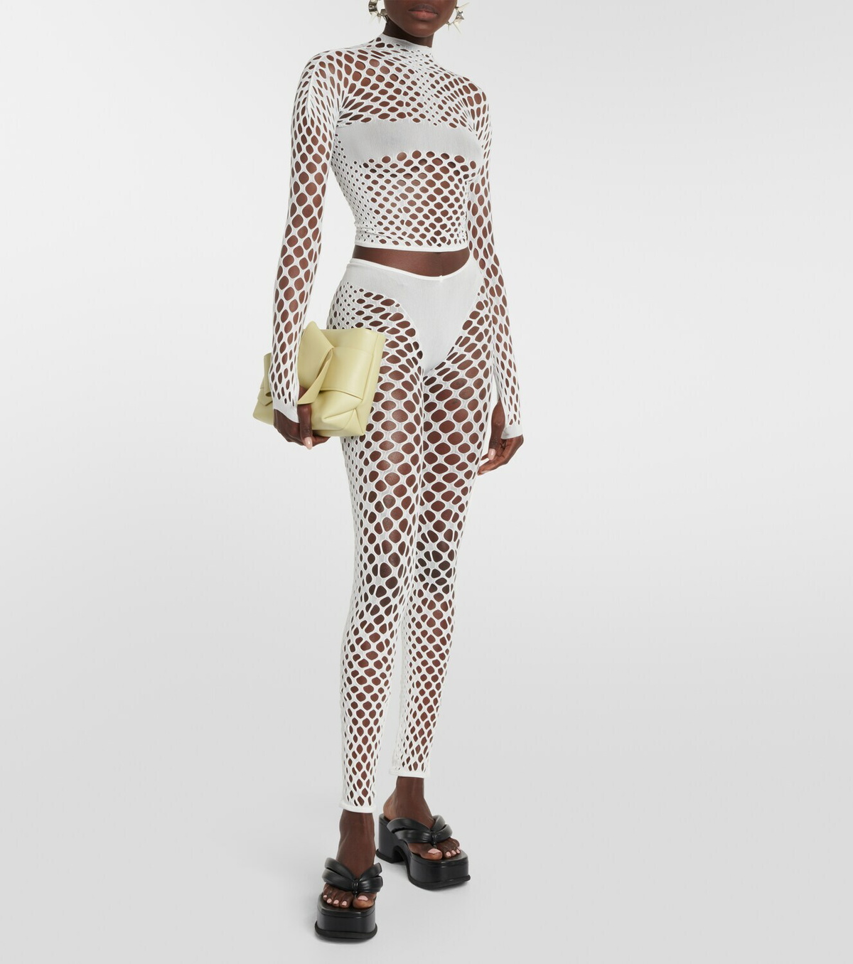 Jean Paul Gaultier Mesh crop top