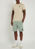 Sandbanks Badge Logo Cotton Shorts Sage