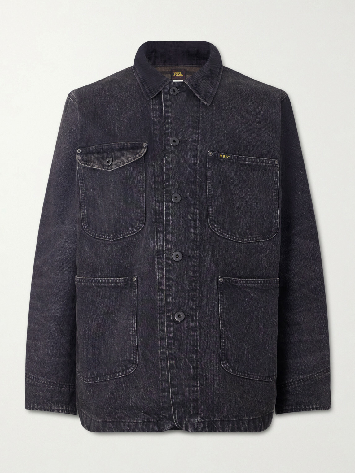 RRL - Corduroy-Trimmed Denim Jacket - Black