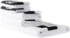 Dolce & Gabbana White & Black DG Terry Towel Set, 5 pcs