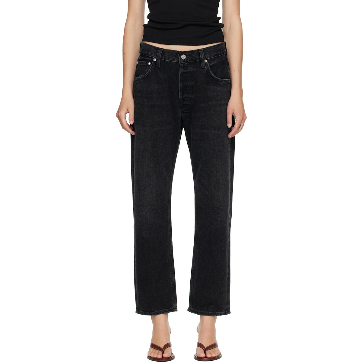 Citizens of Humanity Black Winslow Boyfriend Jeans
