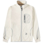 And Wander Men's Light Fleece Jacket in Off White