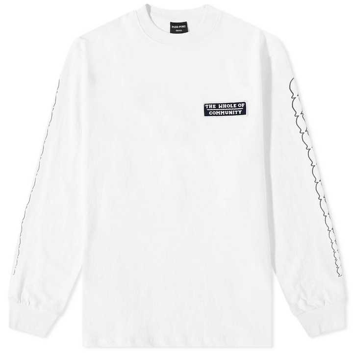 Photo: Pass~Port Men's Long Sleeve Whole Of Community T-Shirt in White
