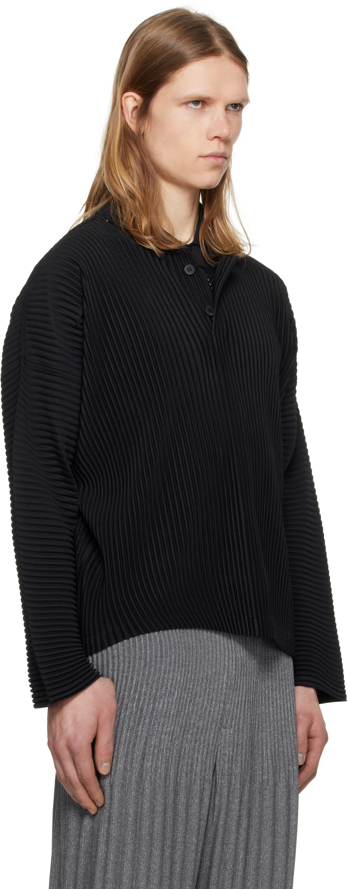 HOMME PLISSÉ ISSEY MIYAKE Black Monthly Color February Henley