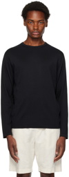 Sunspel Black Crewneck Sweater