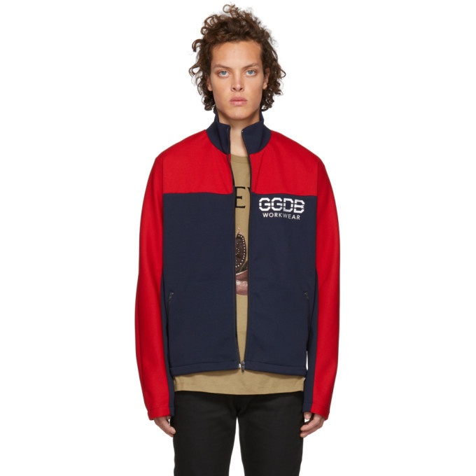 Photo: Golden Goose Blue and Red Zip-Up Jacket