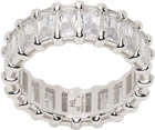 Hatton Labs Silver Baguette Eternity Ring