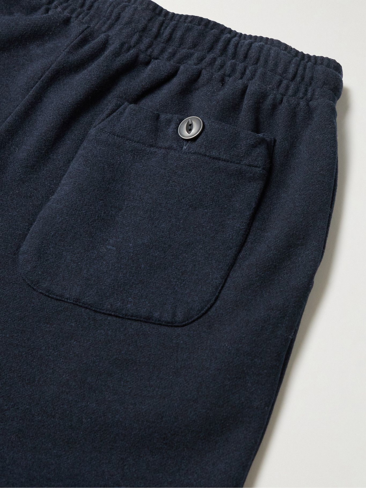 Tapered Brushed Cotton-Blend Jersey Sweatpants
