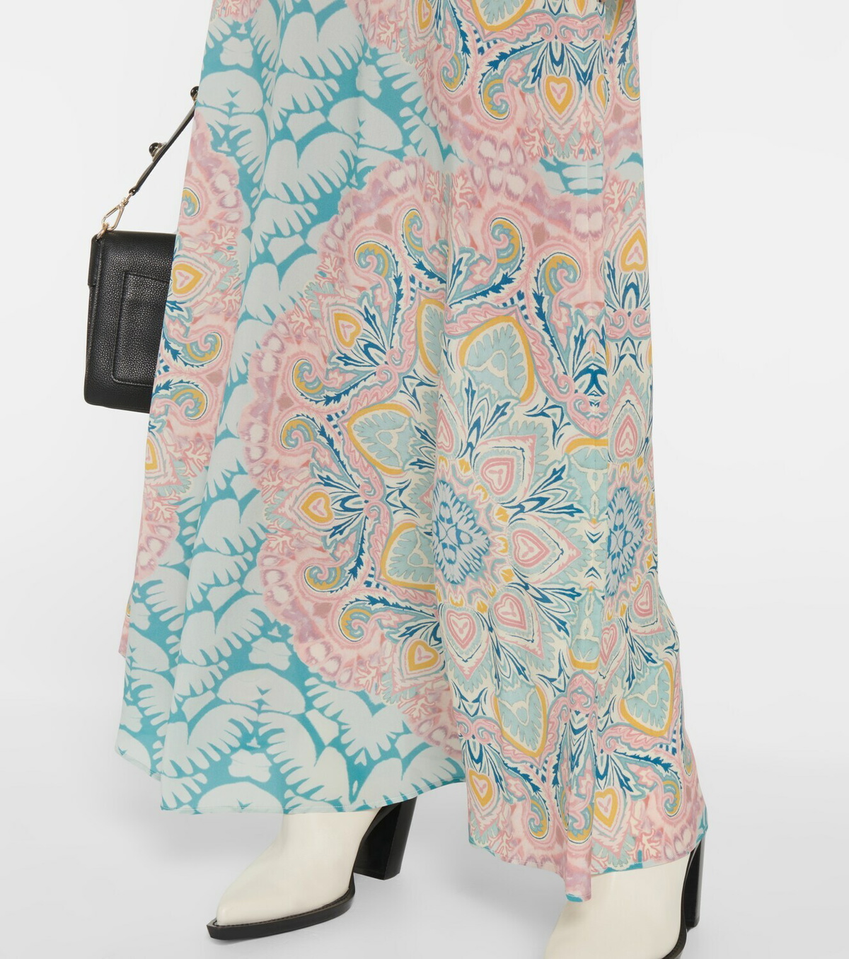 Etro Bicolor Silk Long Skirt main image 0