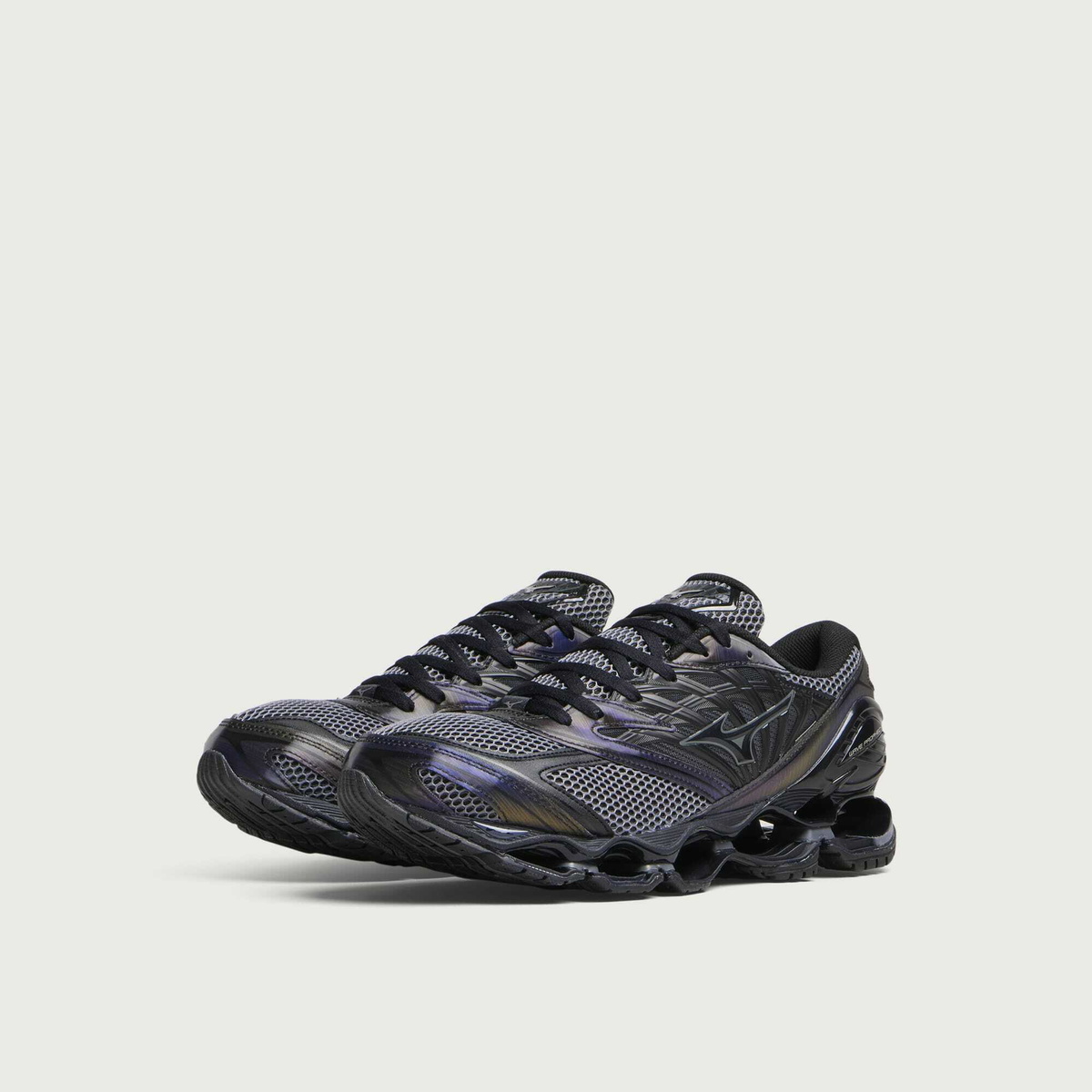 Mizuno Men's Wave Prophecy LS Sneaker in Black Sand/Iron Gate/Black