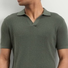 Ronning Men's Textured Polo Shirt in Sage