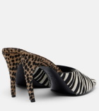 The Attico Betta zebra-print calf hair mules