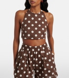 Asceno Marseille linen and cotton crop top