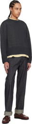 Taiga Takahashi Gray Lot. 525 Crewneck Sweater