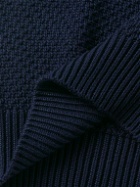 Canali - Textured-Cotton Sweater - Blue