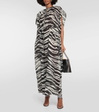 Stella McCartney Zebra-print cotton maxi dress