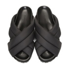 Jil Sander Black Criss-Cross Gressane Sandals
