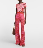 Etro - Printed boat-neck T-shirt