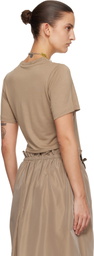 Simone Rocha Tan Bow Tail Easy T-shirt