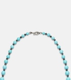 Ileana Makri Beaded necklace with turquoise and diamonds