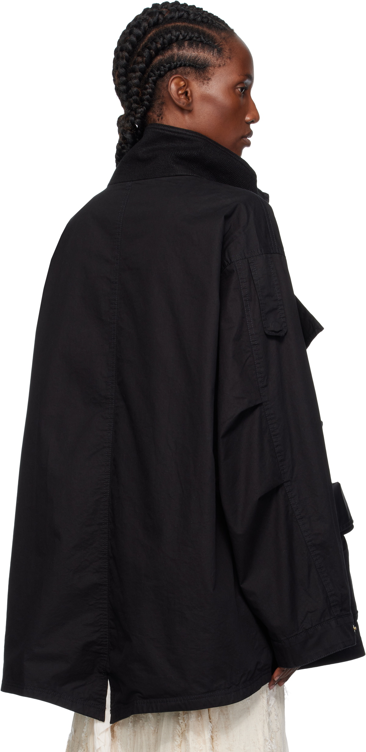 OPEN YY Black Cargo Pocket Field Jacket OPEN YY