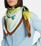 Alémais Printed silk satin scarf