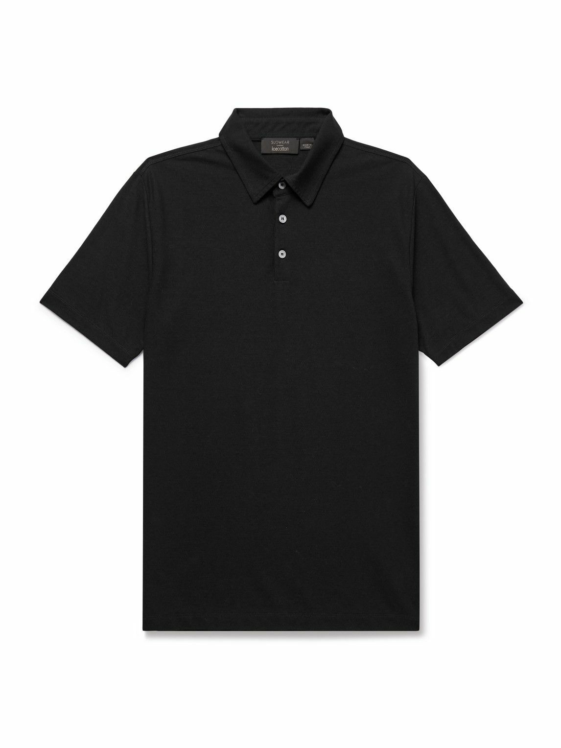 Incotex - Zanone Slim-Fit IceCotton Polo Shirt - Black