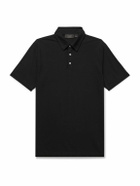Incotex - Zanone Slim-Fit IceCotton Polo Shirt - Black