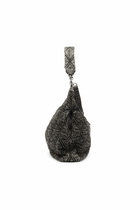 Diesel Charm-D - Hobo bag in acid-wash quilted denim - Shoulder Bags Womens in Grey