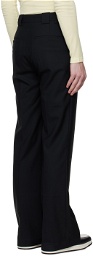 CALVINLUO Black Pleated Trousers