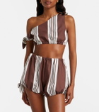 Posse Rosie striped cotton shorts