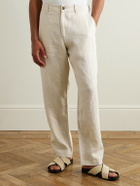 NN07 - Aden 1454 Straight-Leg Linen Suit Trousers - Neutrals