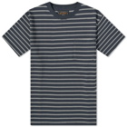 Beams Plus Men's Multi Stripe Pocket T-Shirt in Grey