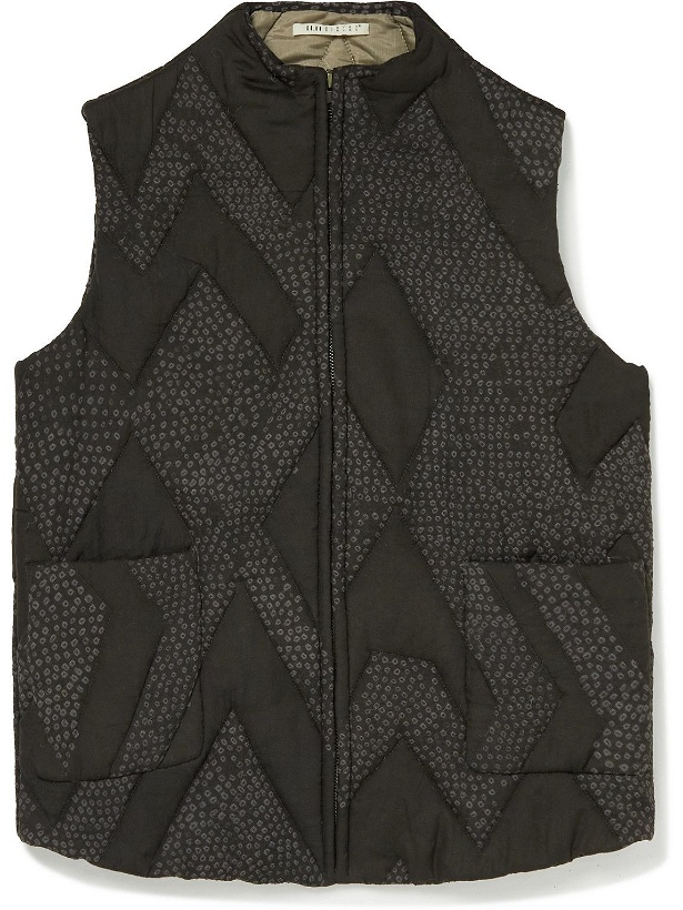 Photo: 11.11/eleven eleven - Patchwork Padded Quilted Silk Gilet - Black