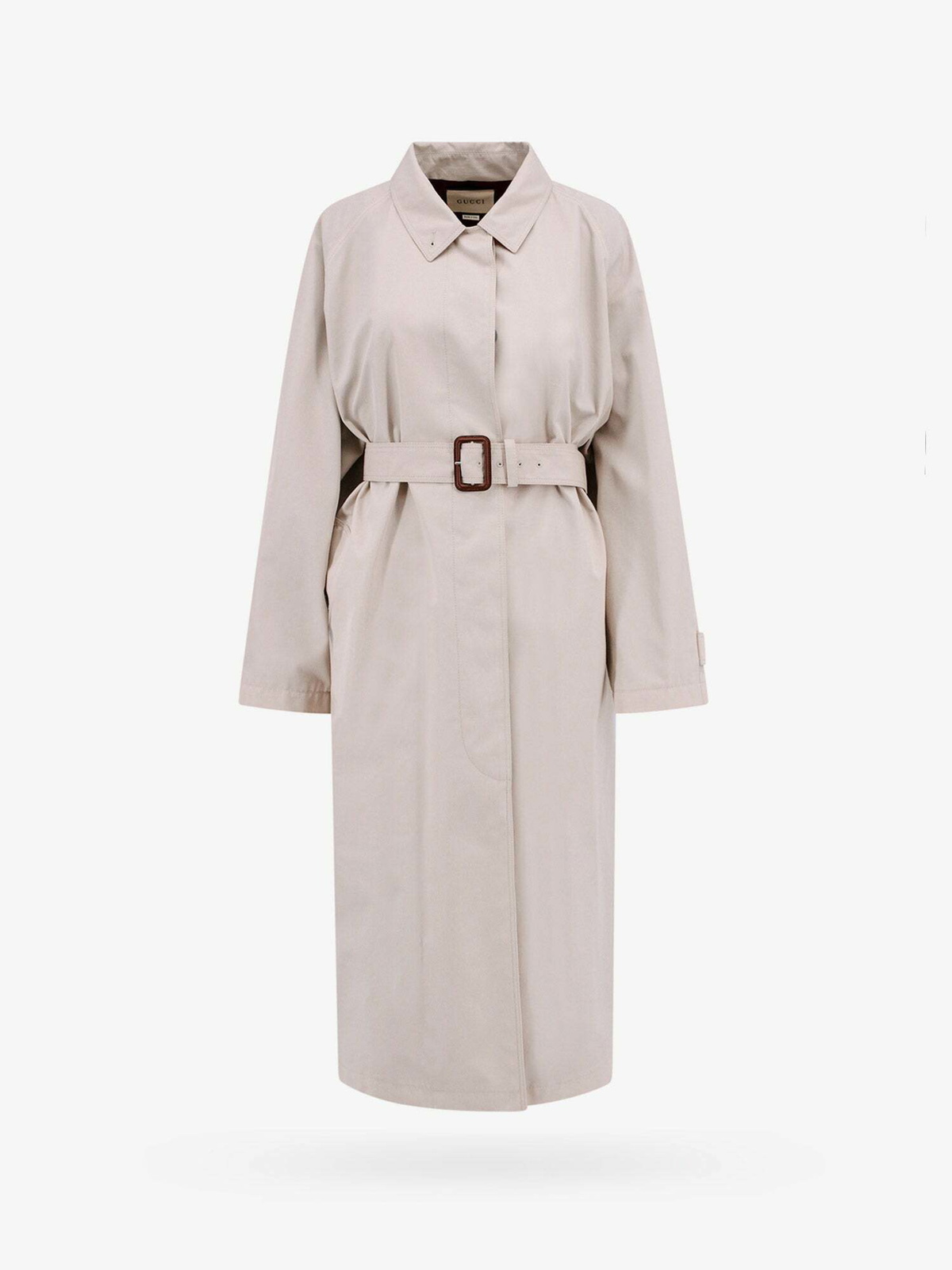 Gucci Beige & Brown Gg Supreme Trench Coat - 2184 Camel