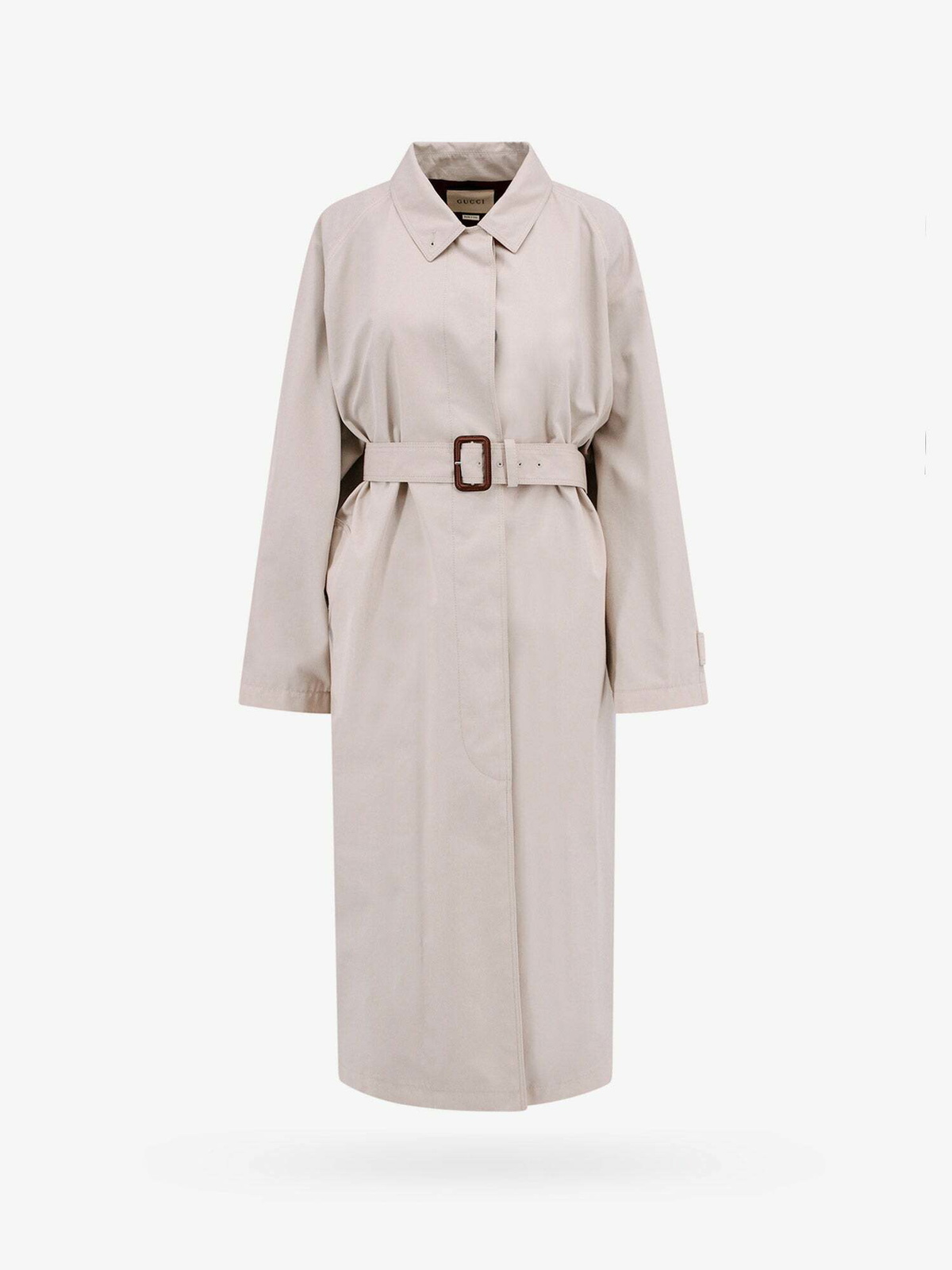 Gucci Beige & Brown Gg Supreme Trench Coat - 2184 Camel