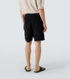 Commas Cotton-blend crochet Bermuda shorts