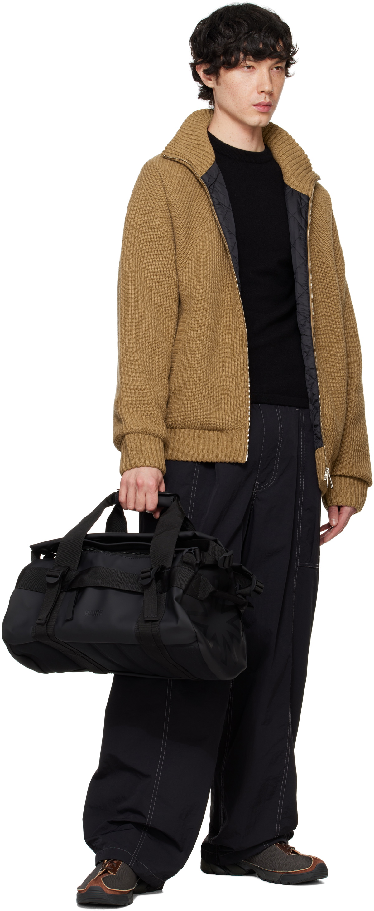 RAINS Black Texel Mini Duffle Bag